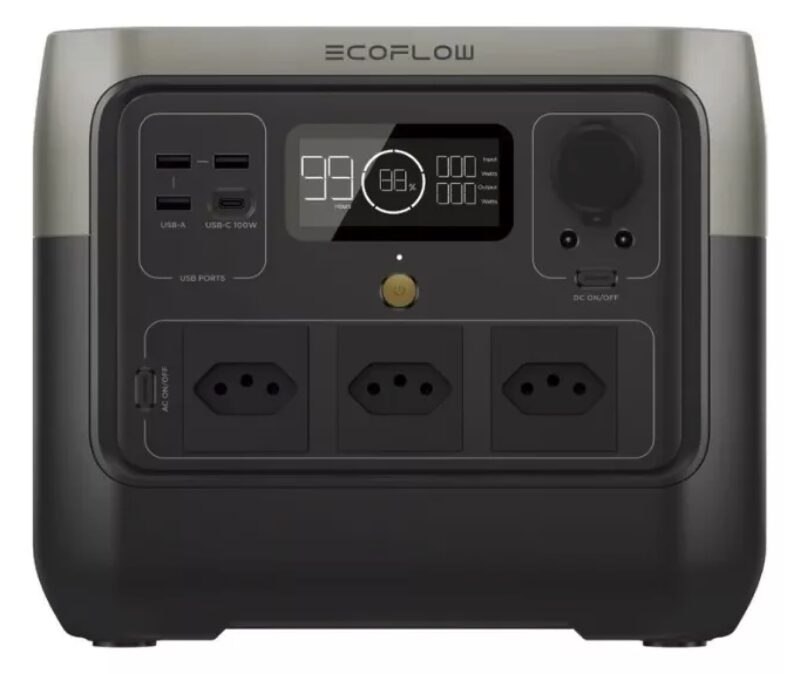 Ecoflow - River 2 Pro - Estação De Energia Portátil - 800w - 768wh modo X-Boost até 1600W - Tomada Br 127v