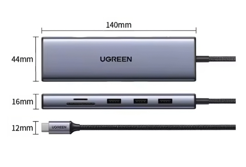 Hub - Ugreen - Cabo USB-C - Multifuncional 9 em 1 - COD:LND - Image 4