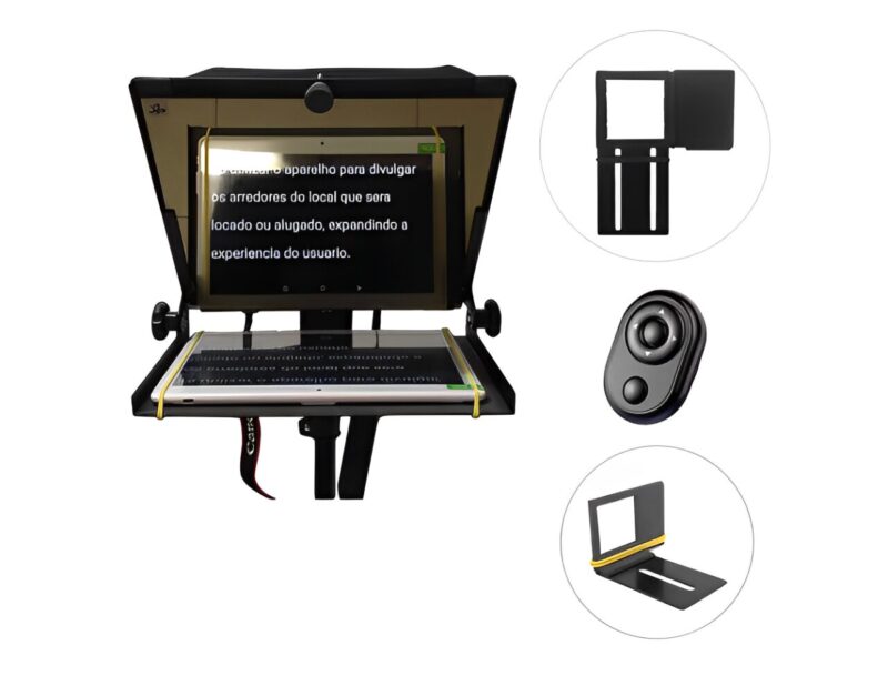 Teleprompter – TP – 10,5˜ – DSLR/SmartPhone/GoPro – Com Controle Remoto – COD:LNDSE - Image 2