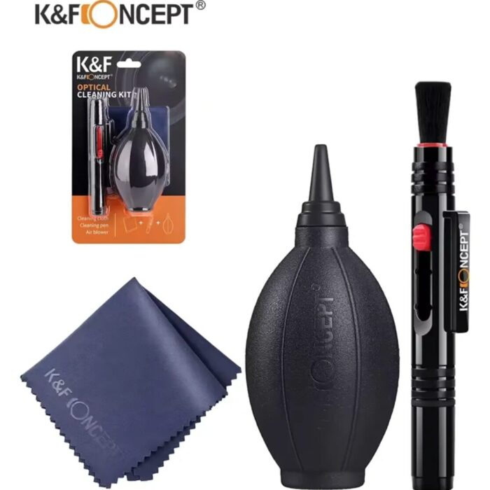 Kit Limpeza Premium Air Blower K&f 3x1 Para Câmera