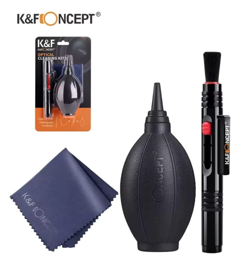 Kit Limpeza Premium Air Blower K&f 3x1 Para Câmera