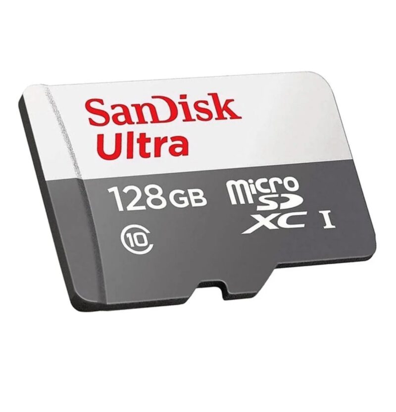 Cartão de Memória - SanDisk - Ultra - 128GB - 100 Mb/s - UHS-I - microSDXC - Com Adaptador SD  -  COD:LND