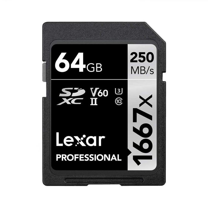Cartão SD Lexar (LSD64GCBNA1667) 1667X 64GB 250MB