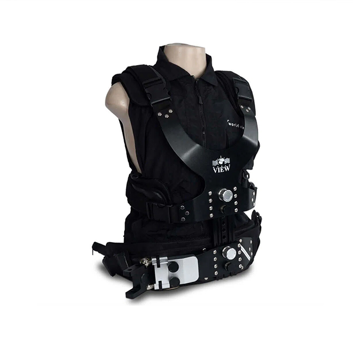 Kit steadycam Kikan colete e estabilizador com adaptação para monitor e alimentação bateria NP770