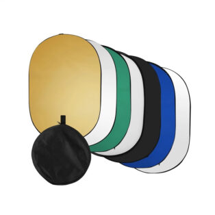 Rebatedor Refletor Oval Fotográfico E Difusor 7 em 1 110x180cm