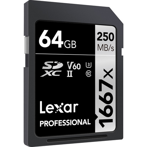 Cartão SD Lexar (LSD64GCBNA1667) 1667X 64GB 250MB