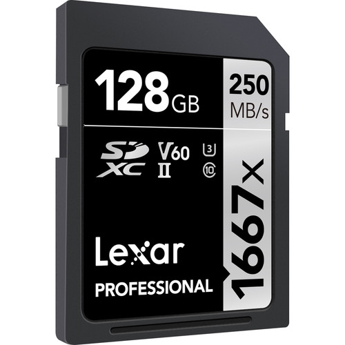 Cartão SD Lexar (1667X 128GB SDXC) Uhs U3 250MB