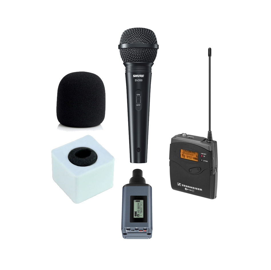 Kit Sistema sem fio Plug On + Microfone e Canopla