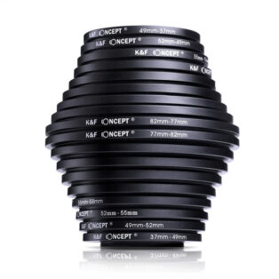 Conjunto Anel Adaptador Step Down / Step Up 82mm A 37mm – Kit 18 Anéis