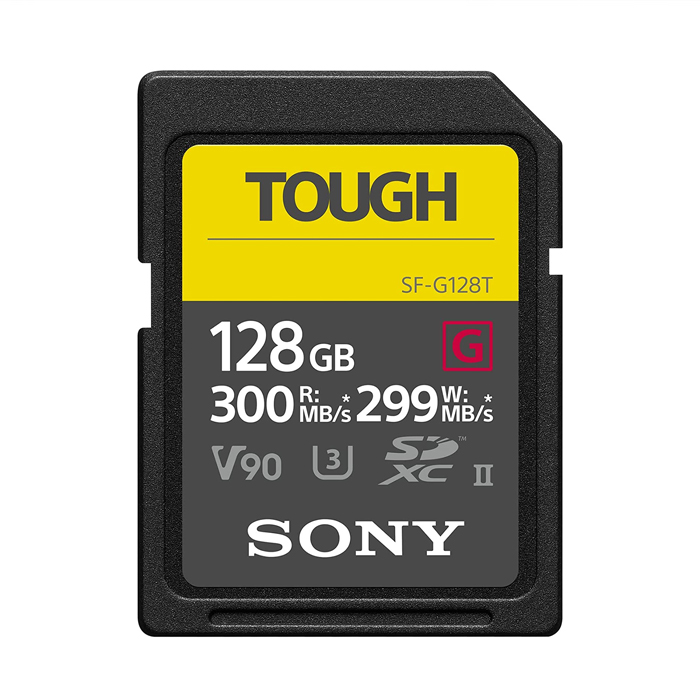 Sony Tough-G Series SDXC UHS-II Cartão 128GB, V90, CL10, U3, Max R300MB/S, W299MB/S