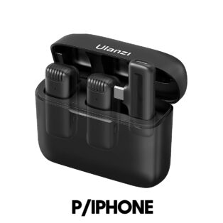 Microfone de lapela sem fio J12 para telefone Iphone, microfone plug-play 2 em 1 (Compatível com iPhone entrada lightning)