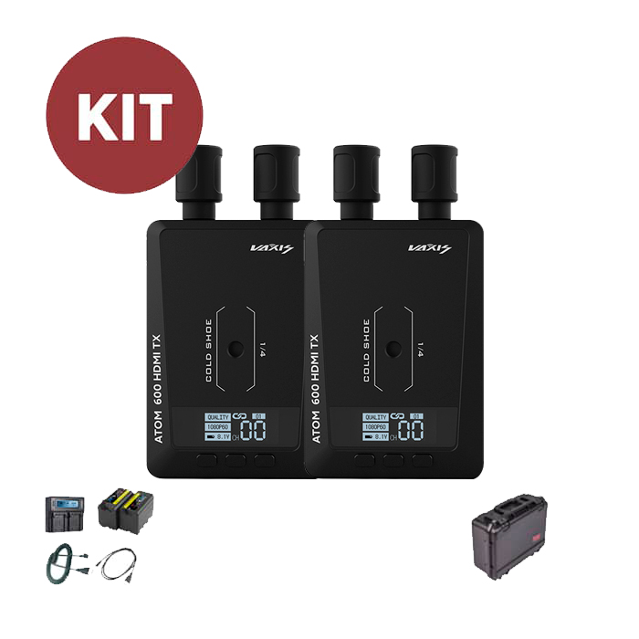 Transmissor Video Link Vaxis ATOM 600 Receptor e Transmissor Sem Fio (KIT)