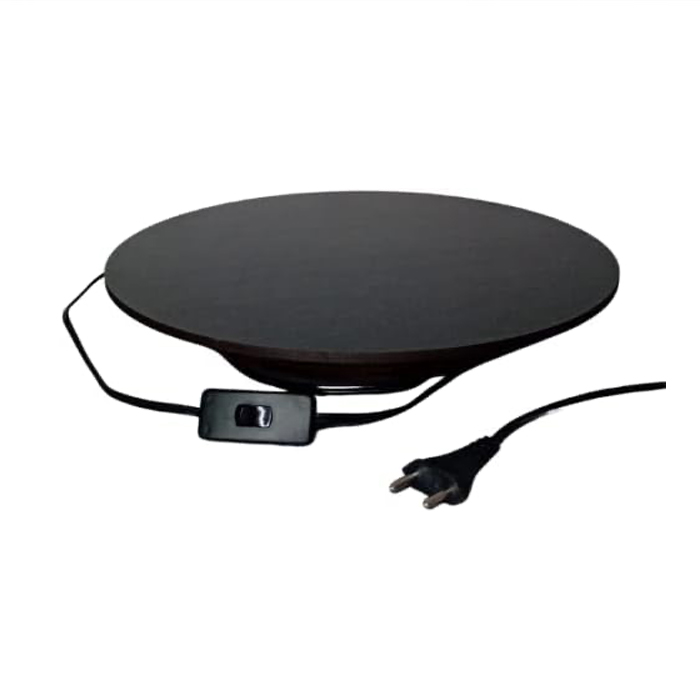 Suporte base giratória para vídeos vitrine 25cm (Preto 110V)