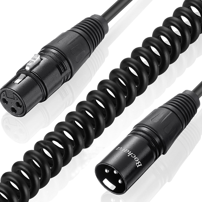 CABO XLR BOCHARA ESPIRAL 0.72M/2.2M