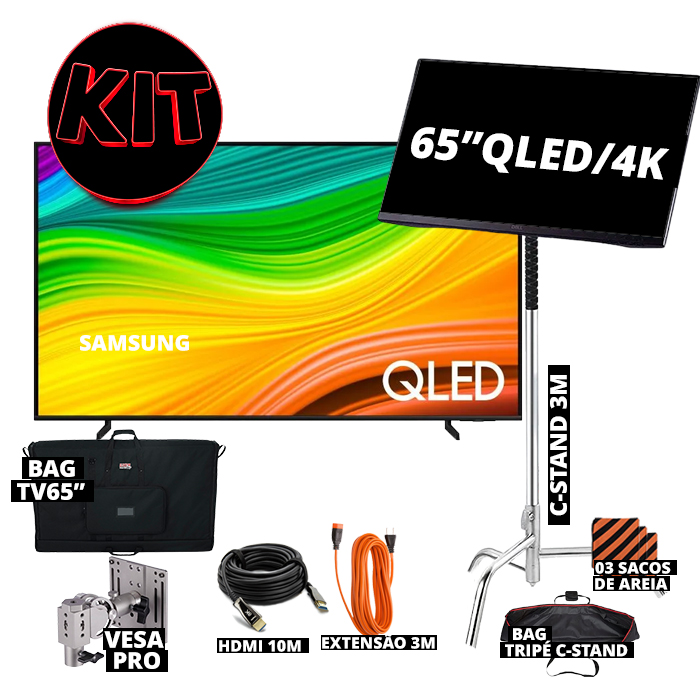 TV 65” – Samsung Smart –  QLED 4K – 65Q60D – (KIT INTERMEDIARIUM)