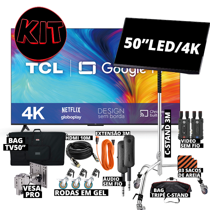 TV 50” – TCL Smart – LED  4K – UHD – 50P635 – (KIT MAXIMUM)