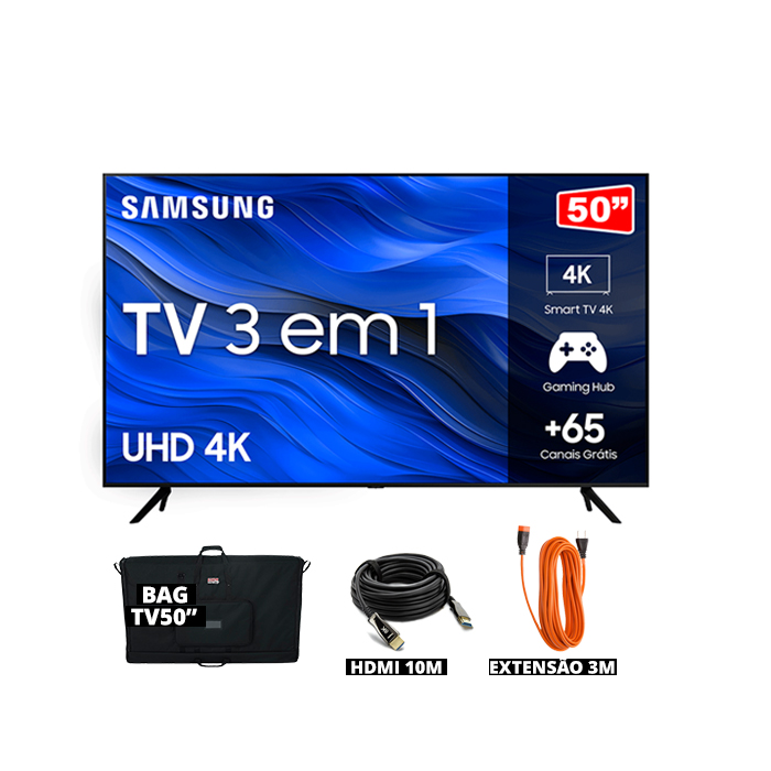 TV 50” – Samsung Smart  – LED  4K – UHD – 50CU7700 (SOLO)