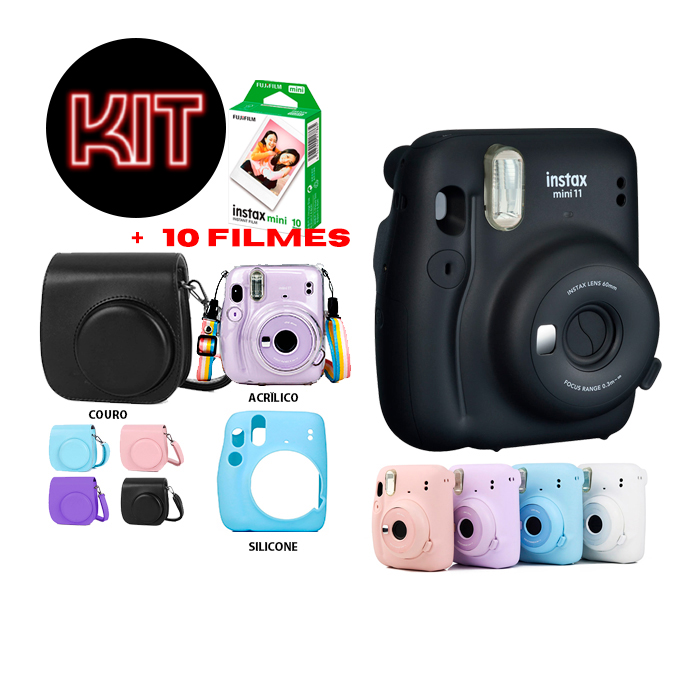 Câmera Instantânea Fujifilm – Instax Mini 11 – (PLANO DE 3 DIÁRIAS) (COM 10 FILMES)
