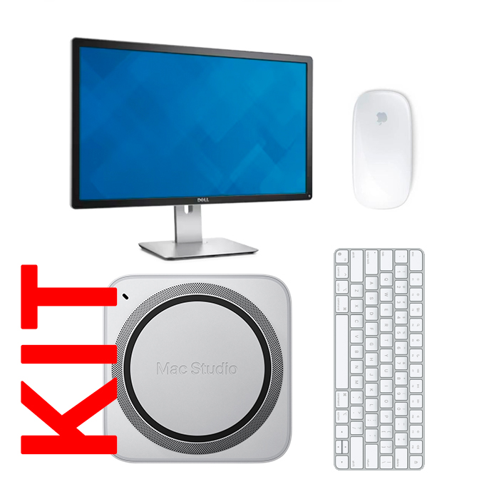 Mac Studio Apple, (KIT PRO) (MONITOR DELL 27′ )M2 MAX 32RAM/1TB SSD –  CPU 12 Núcleos, GPU 30 Núcleos, Neural Engine 16 Núcleos, – MQH73BZ/A