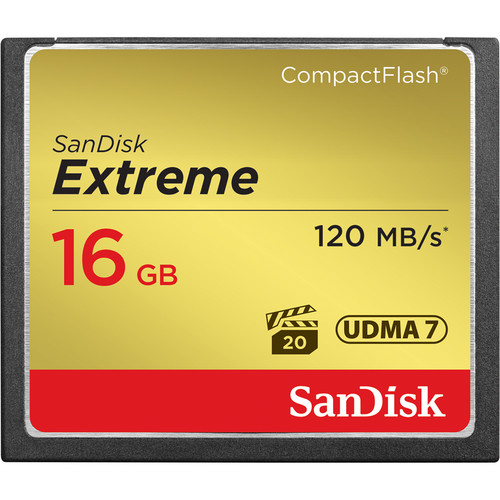 Cartão SanDisk Extreme 16GB CompactFlash 120MB/s UDMA 7 Cf Express