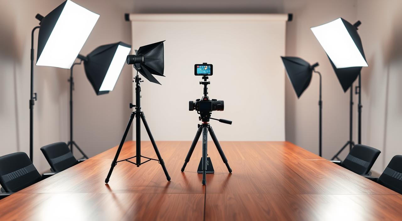 iluminação para vídeos corporativos