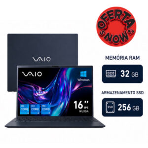 Notebook VAIO FE16 Intel Core i5-1334U 13ª Geração Windows 32GB RAM 256GB SSD Wi‑Fi 6 Tela 16” IPS WUXGA Antirreflexo — Cinza Grafite — Permite upgrade de memória RAM e SSD